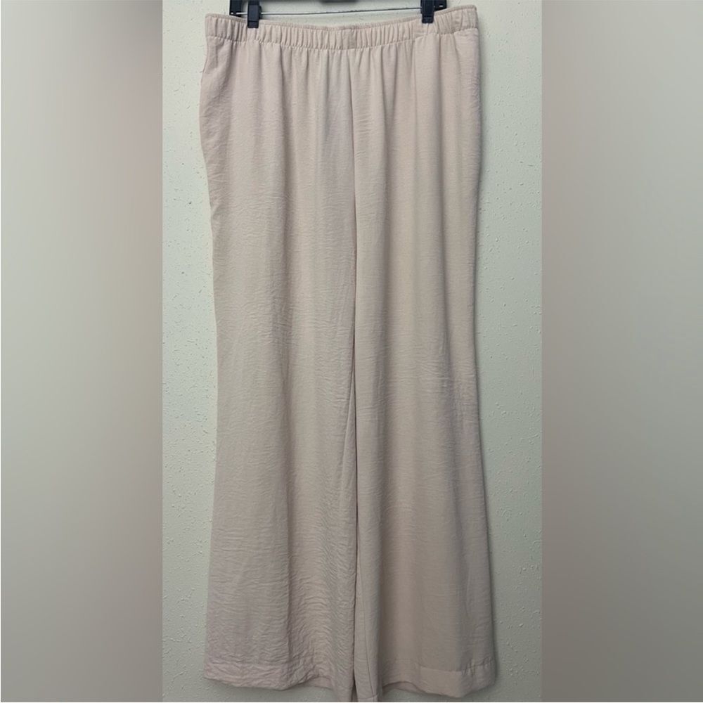 IC COLLECTION Women's Cream Wide Leg Pants